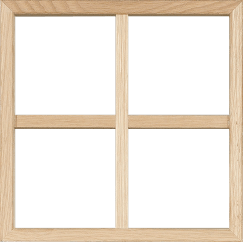 Eikenhouten glaskader
